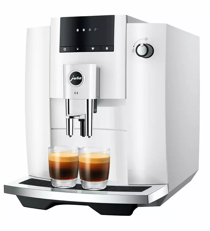 JURA E4 KAHVIAUTOMAATTI PIANO WHITE - Erikoiskahvinkeittimet / kahviautomaatit - 7610917154333 - 1