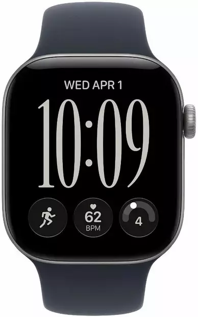 APPLE WATCH SERIES 12 GPS + CELLULÄR 46MM RYMDGRÅ ALUMINIUMKLOCKA MED NAVY BLÅ SPORTBAND - M/L - Smartklockor & Träningsklockor - 195951231754 - 7