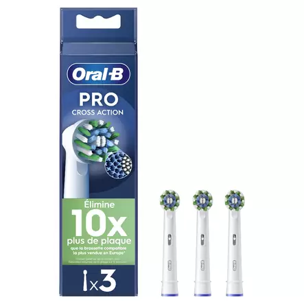 ORAL-B CROSSACTION -VAIHTOHARJA CLEANMAXIMISER-TEKNIIKALLA 3KPL - Vaihtoharjat - 8006540893104 - 1
