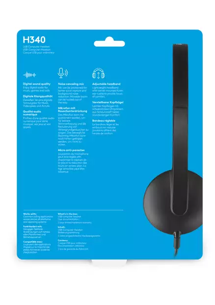LOGITECH H340 USB HEADSET MUSTA - Kuulokkeet ja headset kuulokkeet - 5099206038844 - 3