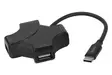 DELTACO USB-C HUB, 4X USB-A - Kaapelit ja adapterit - 7333048065254 - 1