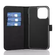 WAVE FLAP BOOK CASE iPHONE 14 PRO MAX SUOJAKOTELO MUSTA - Suojakuoret, laukut ja kotelot - 6418312165654 - 3