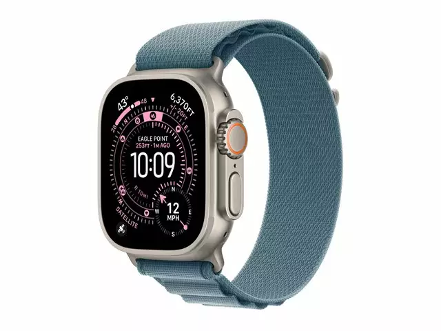 APPLE WATCH ULTRA 3 GPS + CELLULAR 49MM MEDIUM ÄLYKELLO LUONNOLLINEN TITAANI & VAALEANSININEN ALPINE RANNEKE - Älykellot ja aktiivisuusrannekkeet - 195950481914 - 1