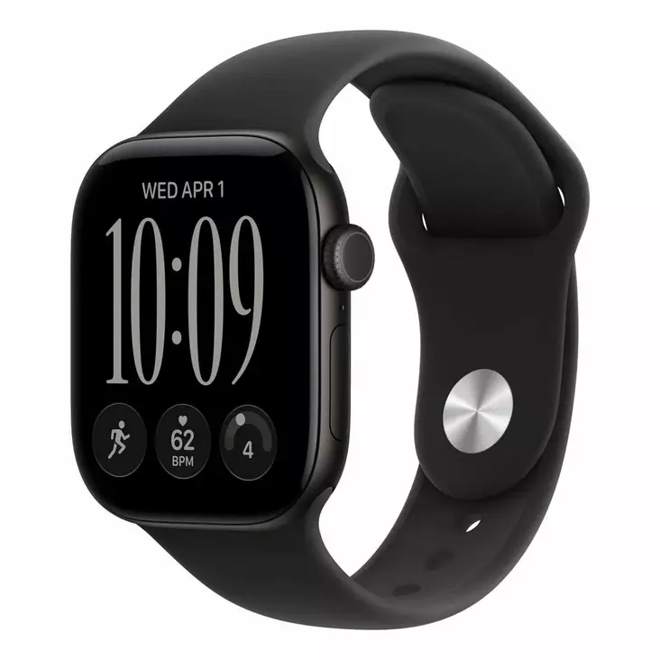 APPLE WATCH SERIES 12 GPS 46MM SVART ALUMINIUMHUS MED SVART SPORTBAND - M/L - Smartklockor & Träningsklockor - 195951227214 - 6