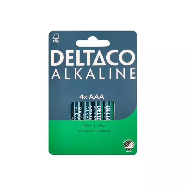 DELTACO AAA/LR03-PARISTO 4KPL - Muut tarvikkeet - 7333048070524 - 1