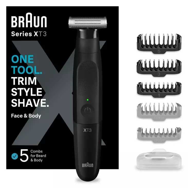 BRAUN XT3200 SERIES X HYBRIDITRIMMERI KASVOILLE JA VARTALOLLE - Partatrimmerit - 7500435206334 - 1