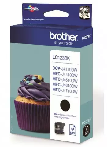BROTHER LC123BK BLACK VÄRIAINEKASETTI - Musteet, paperit ja väripatruunat - 4977766713894 - 1