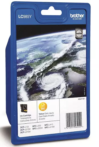BROTHER LC985Y KELTAINEN VÄRIPATRUUNA - Musteet, paperit ja väripatruunat - 4977766675444 - 1