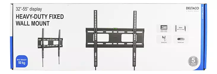 DELTACO ARM-1150 SEINÄKIINNIKE 32-55" - Telineet - 7333048042934 - 2