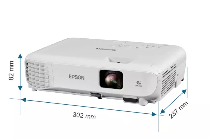 EPSON EB-W53 PROJECTOR 3LCD, 4000 LUMEN, V11HB57040 - Euronics