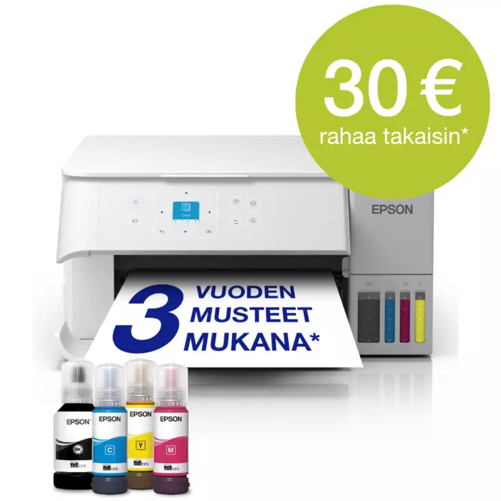 EPSON ECOTANK ET-2956 MONITOIMITULOSTIN VALKOINEN - Ecotank - 8715946737324 - 1