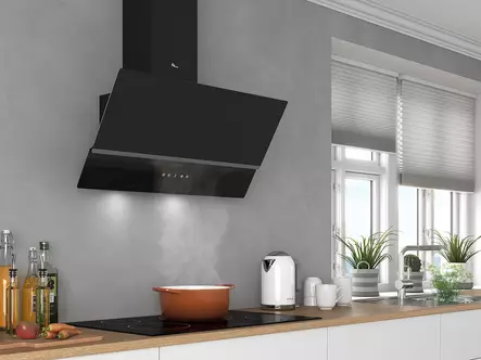 THERMEX GLASGOW LIESITUULETIN 80CM MUSTA - Seinäkiinnitteiset liesituulettimet - 5703347532085 - 2