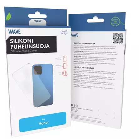 WAVE HONOR X5C PLUS SILIKONISUOJA KIRKAS - Suojakuoret, laukut ja kotelot - 6418312177725 - 1