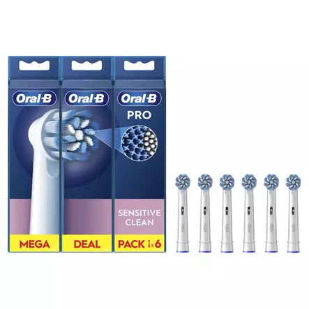 ORAL-B SENSITIVE CLEAN VAIHTOHARJA 6KPL - Vaihtoharjat - 8700216018845 - 1