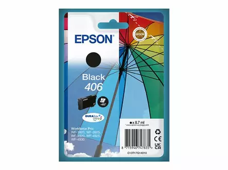 EPSON SINGLEPACK BLACK 406 DURABRITE ULTRA INK - Ink, Paper & Toners - 8715946747835 - 5