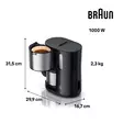 BRAUN PURSHINE KF1505BK TERMOSKAHVINKEITIN MUSTA - Kahvinkeittimet - 8021098003485 - 5