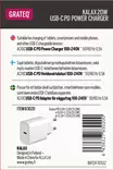 GRATEQ PUDAS VERKKOVIRTALATURI PD/PPS USB-C 25W - Kaapelit ja laturit - 6438327830255 - 8