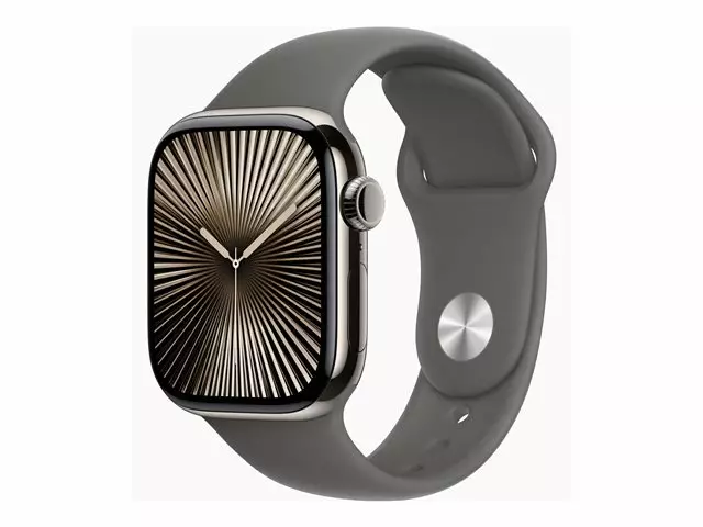 APPLE WATCH SERIES 10 GPS + CELLULAR 42MM S/M ÄLYKELLO LUONNOLLINEN TITAANI & HARMAA SPORT-RANNEKE - Älykellot ja aktiivisuusrannekkeet - 195949819155 - 1