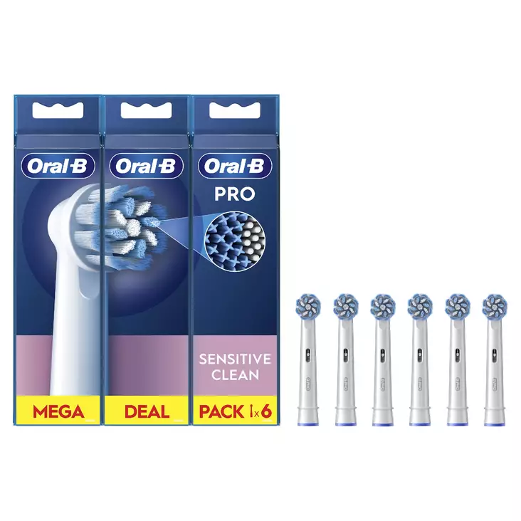 ORAL-B SENSITIVE CLEAN VAIHTOHARJA 6KPL - Vaihtoharjat - 8700216018845 - 1