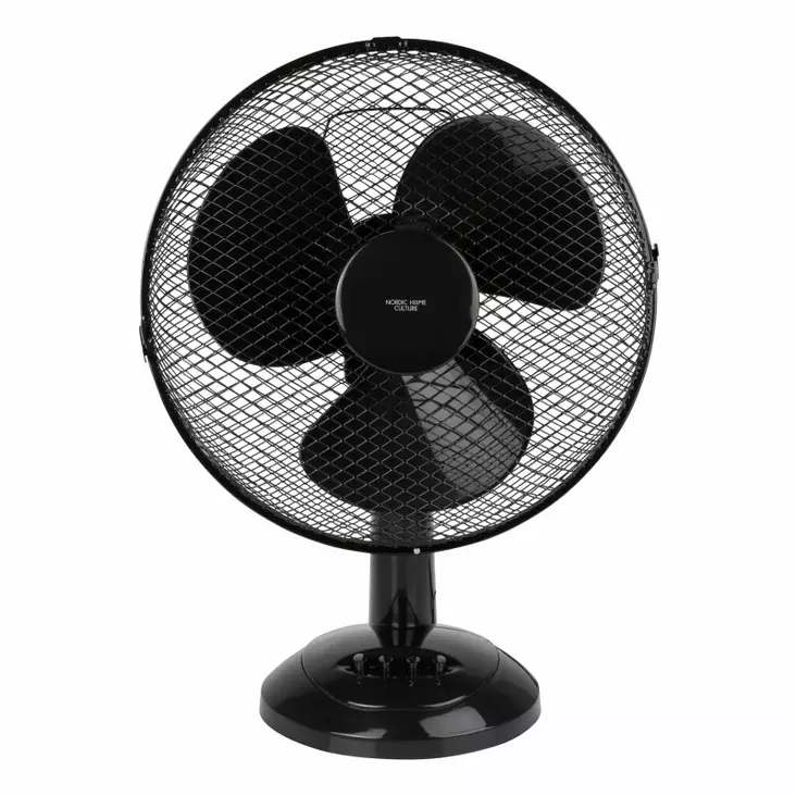 NORDIC HOME FT533 PÖYTÄTUULETIN 31CM MUSTA - Tuulettimet - 7333048031105 - 2