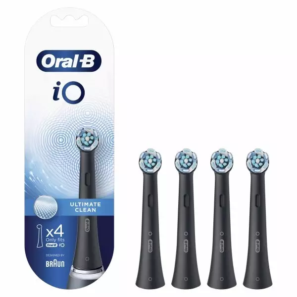 ORAL-B IO ULTIMATE CLEAN MUSTA VAIHTOHARJA 4 KPL/PKT - Vaihtoharjat - 4210201301905 - 1