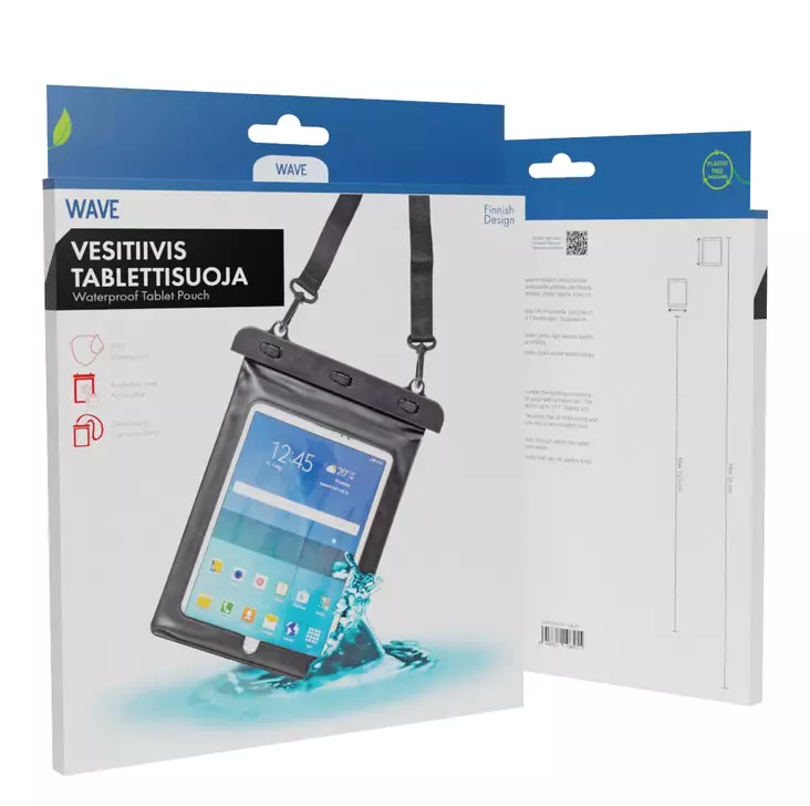WAVE VESITIIVIS TABLETTISUOJA 10" MUSTA - Tablettien tarvikkeet - 6418312108415 - 1