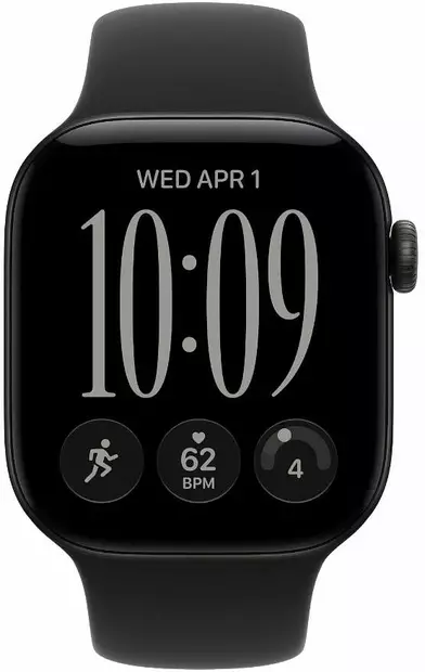 APPLE WATCH SERIES 12 GPS 42MM SVART ALUMINIUMHÖLJE MED SVART SPORTARBAND - M/L - Smartklockor & Träningsklockor - 195951225616 - 7