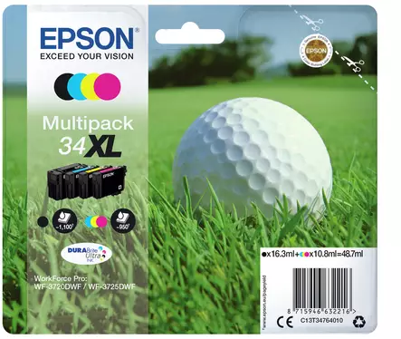 EPSON MULTIPACK 4-COLOURS 34XL - Musteet, paperit ja väripatruunat - 8715946632216 - 3