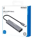 DELTACO USB-A HUB, 4X USB-A - Cables & Adapters - 7333048069986 - 3
