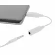 DELTACO USB-C SOVITIN 3.5MM VALKOINEN 11CM - Kaapelit ja laturit - 7333048043306 - 4
