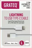 GRATEQ USB-C - MFi LIGHTNING KAAPELI PD 2.25M - Kaapelit ja adapterit - 6438327850116 - 1