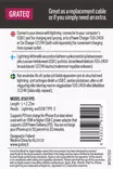GRATEQ USB-C - MFi LIGHTNING KAAPELI PD 2.25M - Kaapelit ja adapterit - 6438327850116 - 3