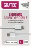 GRATEQ USB-C - MFi LIGHTNING KAAPELI PD 2.25M - Kaapelit ja adapterit - 6438327850116 - 2
