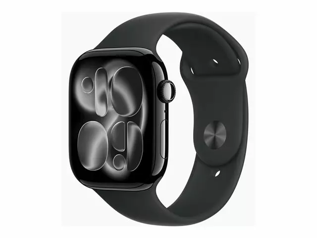 APPLE WATCH SERIES 11 GPS 46MM S/M ÄLYKELLO PEILLIMUSTA ALUMIINIKUORI & MUSTA URHEILURANNEKE - Älykellot ja aktiivisuusrannekkeet - 195950462586 - 3