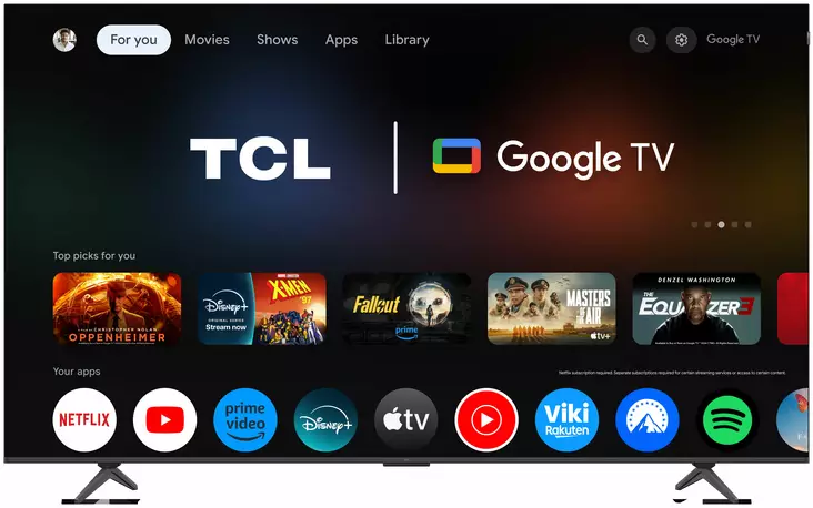 TCL 85T8C 85" 4K QLED-TV 144HZ - Yli 60 tuumaiset televisiot - 5901292526696 - 1