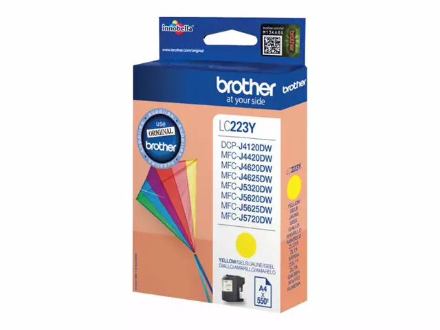 BROTHER LC223Y KELTAINEN VÄRIAINEKASETTI - Musteet, paperit ja väripatruunat - 4977766735926 - 1