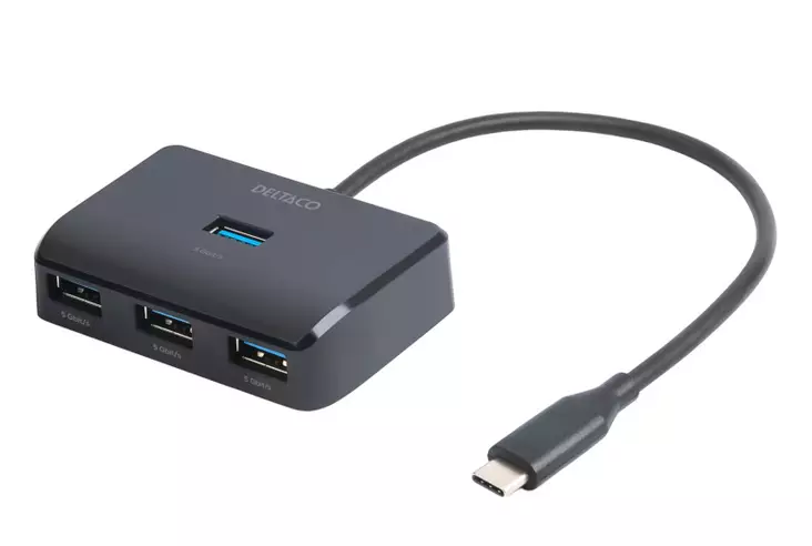 DELTACO USB-C HUB - Kaapelit ja adapterit - 7333048060686 - 1