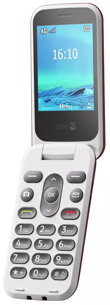 DORO 2821 RED/WHITE (W/O CHARGER) - Matkapuhelimet - 7322460087036 - 2