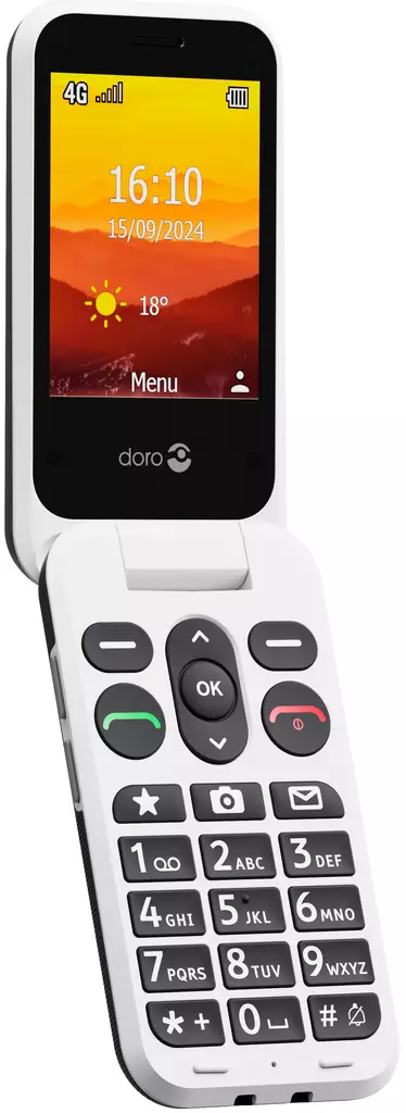 DORO LEVA L21 4G MATKAPUHELIN BLACK/WHITE - Matkapuhelimet - 7322460087456 - 2
