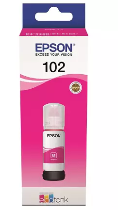 EPSON ECOTANK 102 MAGENTA 70ML - Musteet, paperit ja väripatruunat - 8715946643366 - 2