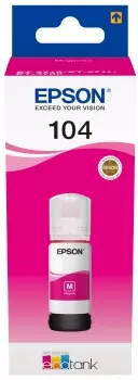 EPSON ECOTANK 104 MAGENTA INK BOTTLE - Musteet, paperit ja väripatruunat - 8715946655826 - 2