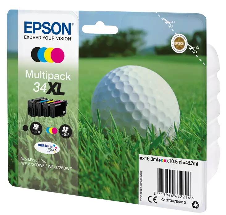 EPSON MULTIPACK 4-COLOURS 34XL - Musteet, paperit ja väripatruunat - 8715946632216 - 2