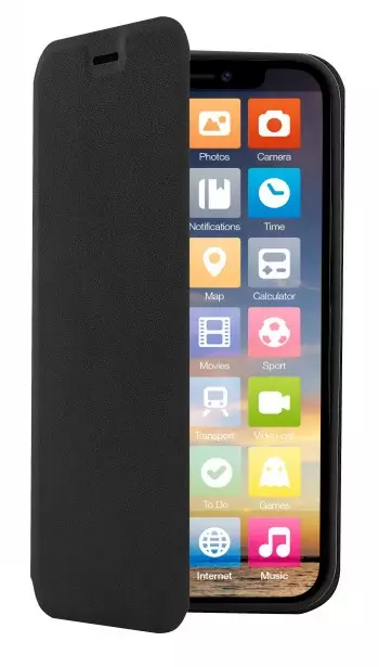 SCREENOR CLEVER IPHONE 12 / 12 PRO SUOJAKUORI MUSTA - Suojakuoret, laukut ja kotelot - 6438327301106 - 1