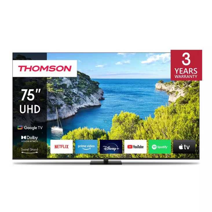 THOMSON 75UG5C14 75" 4K UHD GOOGLE SMART-TV - Yli 60 tuumaiset televisiot - 9120106662276 - 2