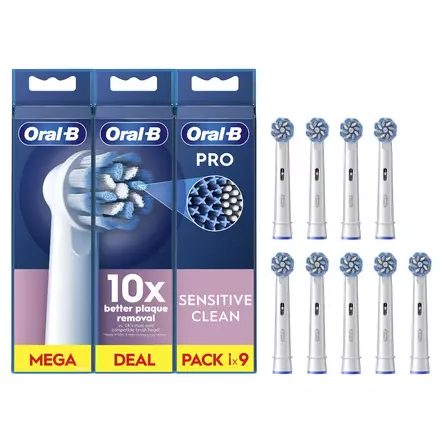 ORAL-B SENSITIVE CLEAN VAIHTOHARJA 9KPL - Vaihtoharjat - 8700216018807 - 1