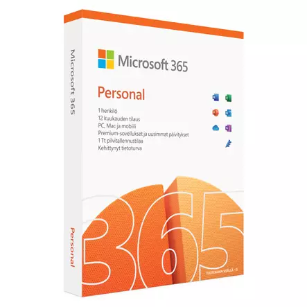 MICROSOFT M365 PERSONAL OFFICE PAKETTI (1 VUODEN TILAUS) - Office - 196388539567 - 1