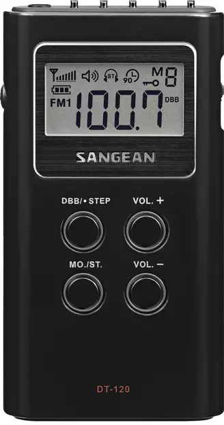 SANGEAN DT120 TASKURADIO MUSTA - Analoginen radio - 4711317992457 - 2