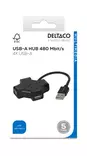 DELTACO USB-A HUB, 480 MBPS - Kaapelit ja adapterit - 7333048065247 - 3