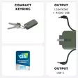 ROLLING SQUARE TAU POWER BANK 1400mAh C/LIGHTNING/MICRO USB VIHREÄ - Kaapelit ja laturit - 7640170465037 - 5