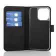 WAVE FLAP BOOK CASE iPHONE 14 PRO SUOJAKOTELO MUSTA - Suojakuoret, laukut ja kotelot - 6418312165647 - 3